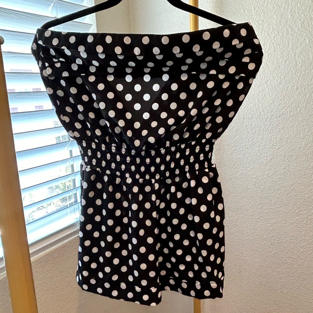 Bebe Polka Dot Romper Size Small